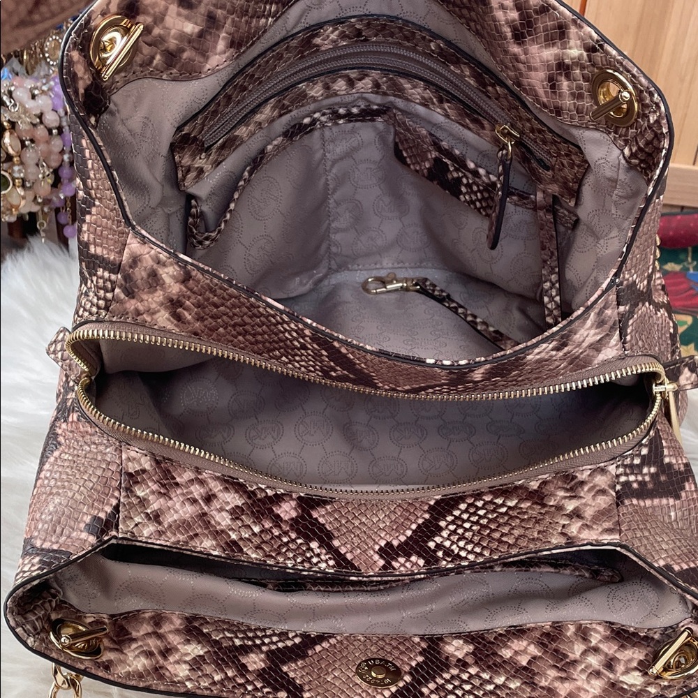 Michael Kors Python Embossed Print Shoulder Bag w… - image 9